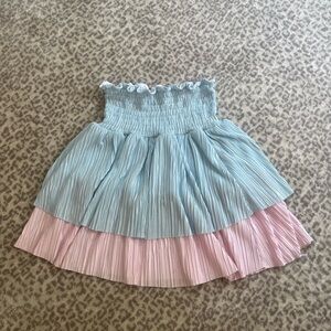 BLUE AND PINK HOUSE OF WALLACE SKIRT!!
